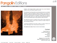 Tablet Screenshot of pangolin-editions.com